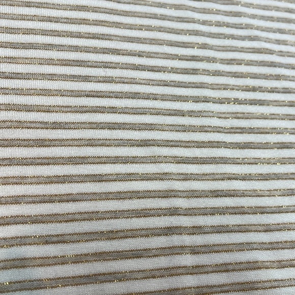 Jillian & Nicole Striped Sleeveless Ruched Turtleneck Top with Shimmer. EUC - Picture 5 of 8